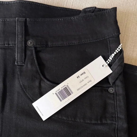 Hudson Jeans Men's Dark Black Skinny Jeans - Picture 2 of 6